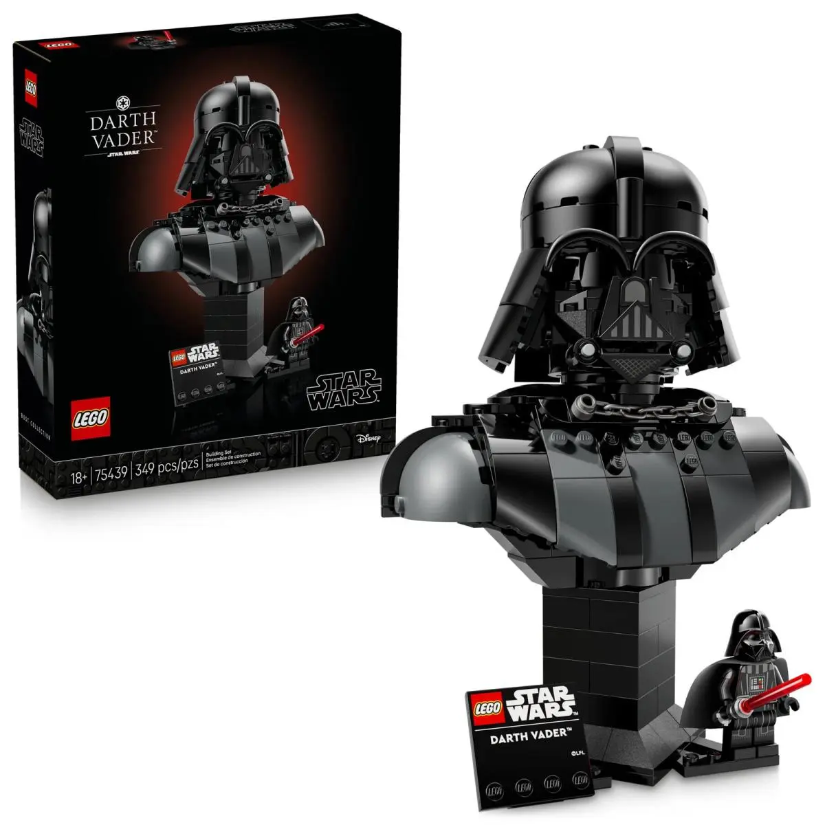 Lego Star Wars Darth Vader Bust - Collectible Building Set For Adults Ages