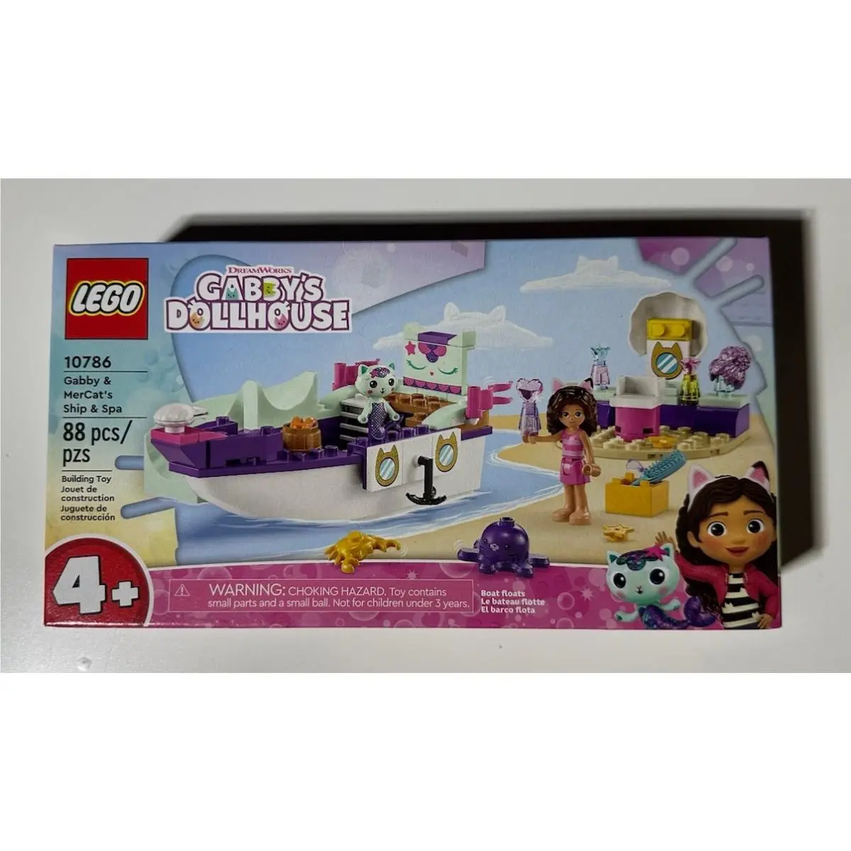 Nisb Lego 10786 Gabby`s Dollhouse Gabby Mercat’s Ship Spa Model Retired