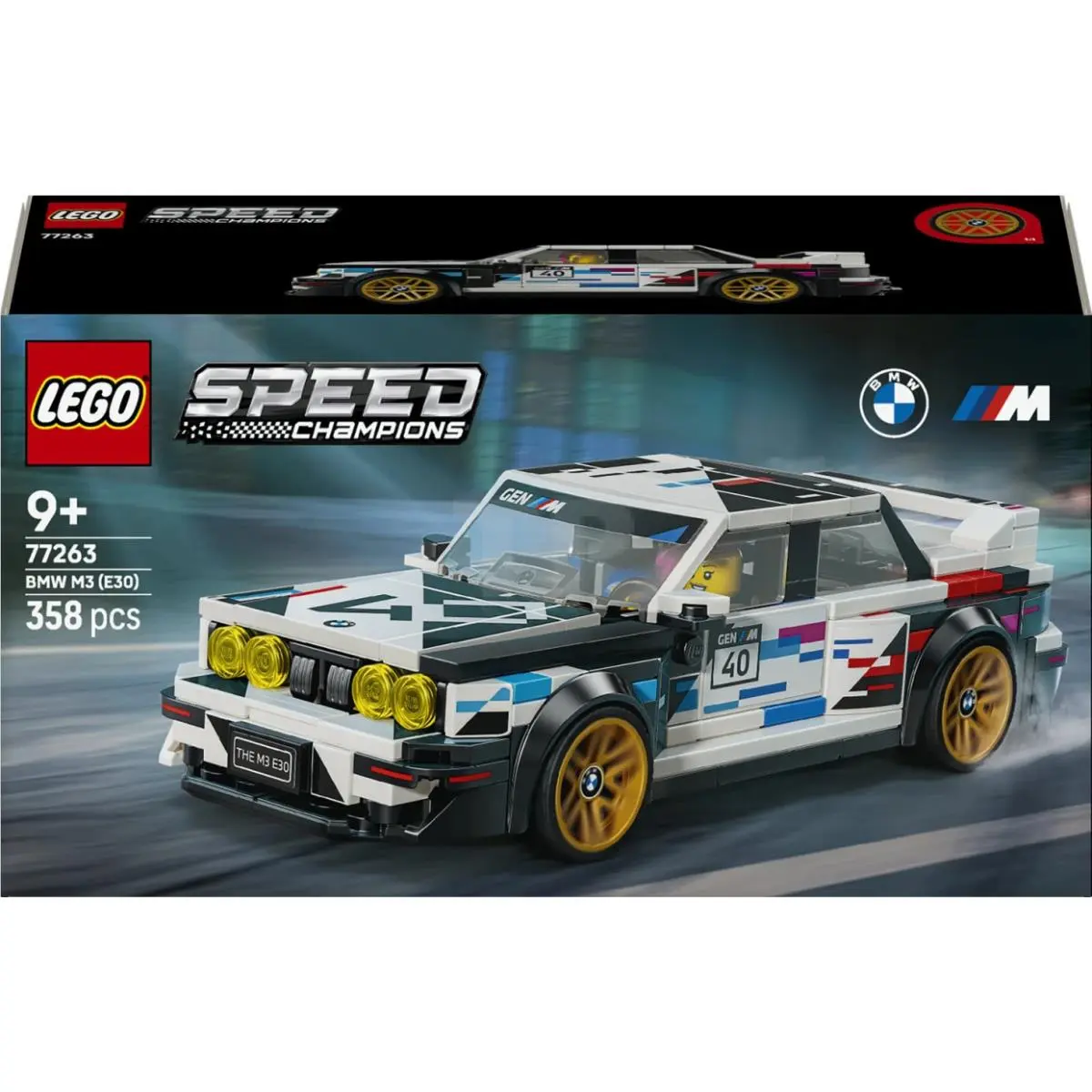 Lego Speed Champions Bmw M3 E30 Building Toy Set 77263 Display Model Gift - Multicolor