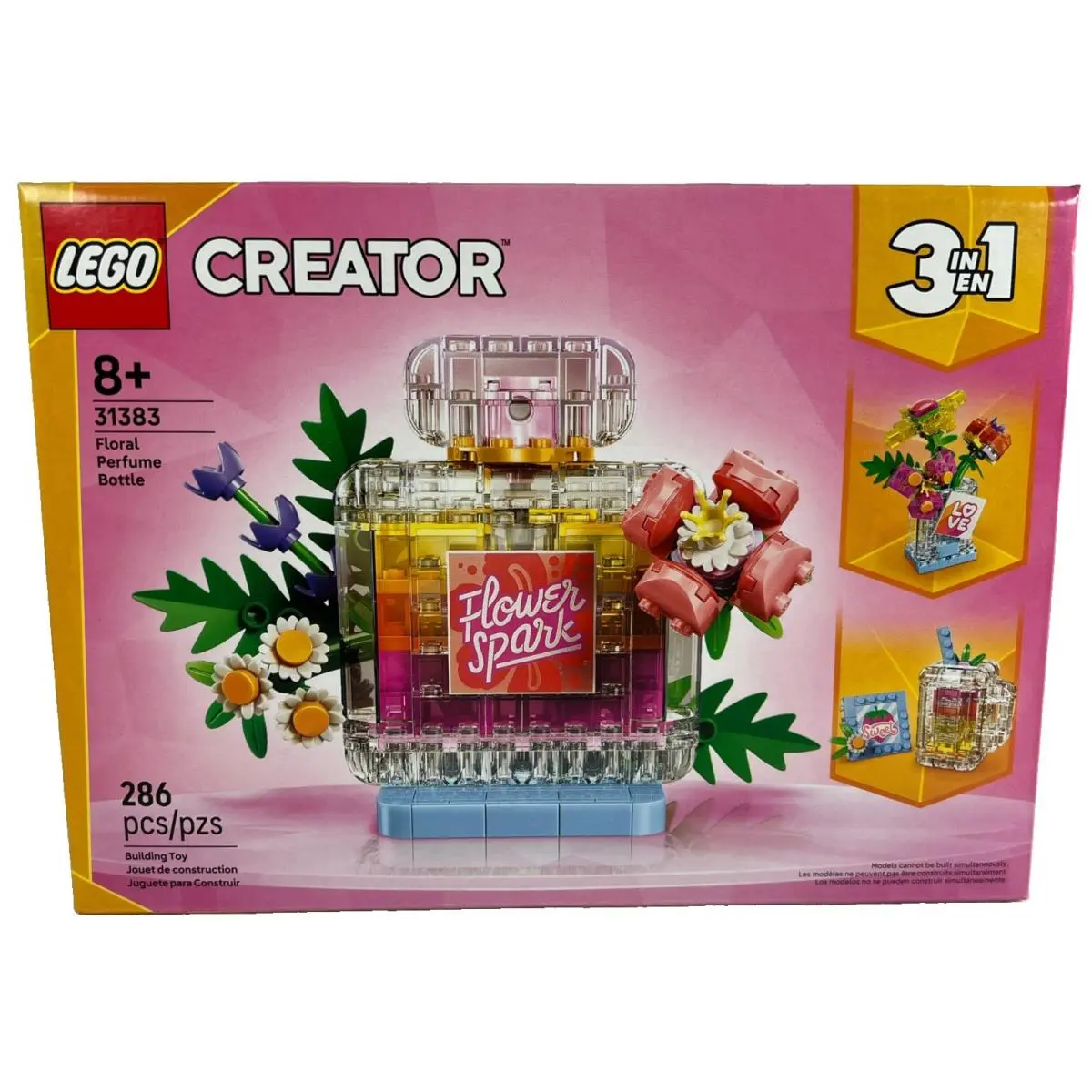 Lego Creator 3-in-1 Floral Perfume Bottle Set Flower Spark