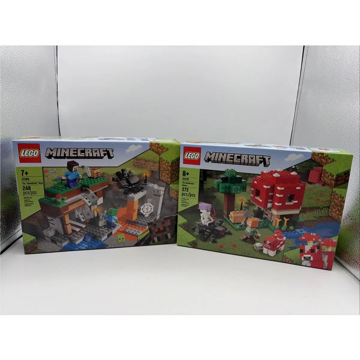 Lego Minecraft The Abandoned Mine 21166 The Mushroom House 21179