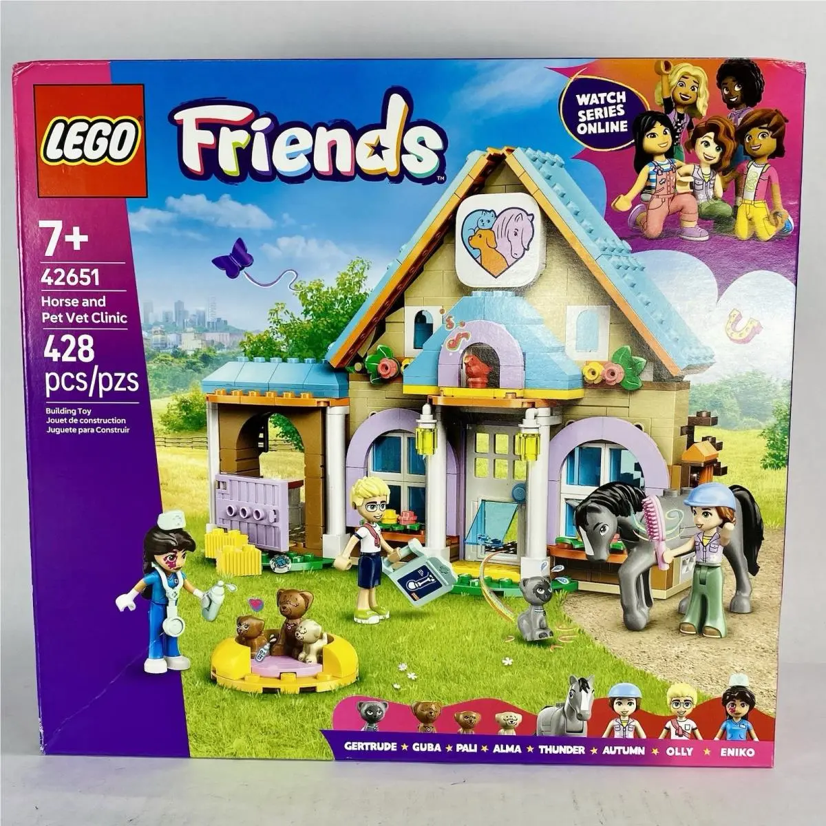Lego Friends 42651 Horse Pet Vet Clinic Set with 5 Pets 3 Minidolls