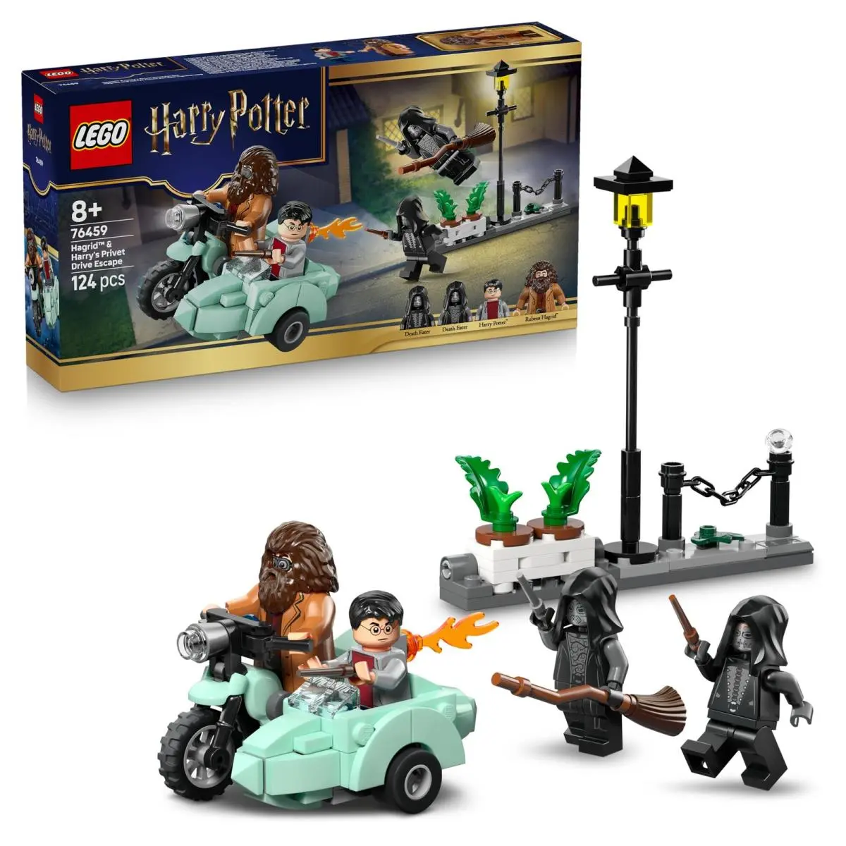 Lego Harry Potter Hagrid Harry`s Privet Drive Escape - Motorbike Toy with 4 Mi