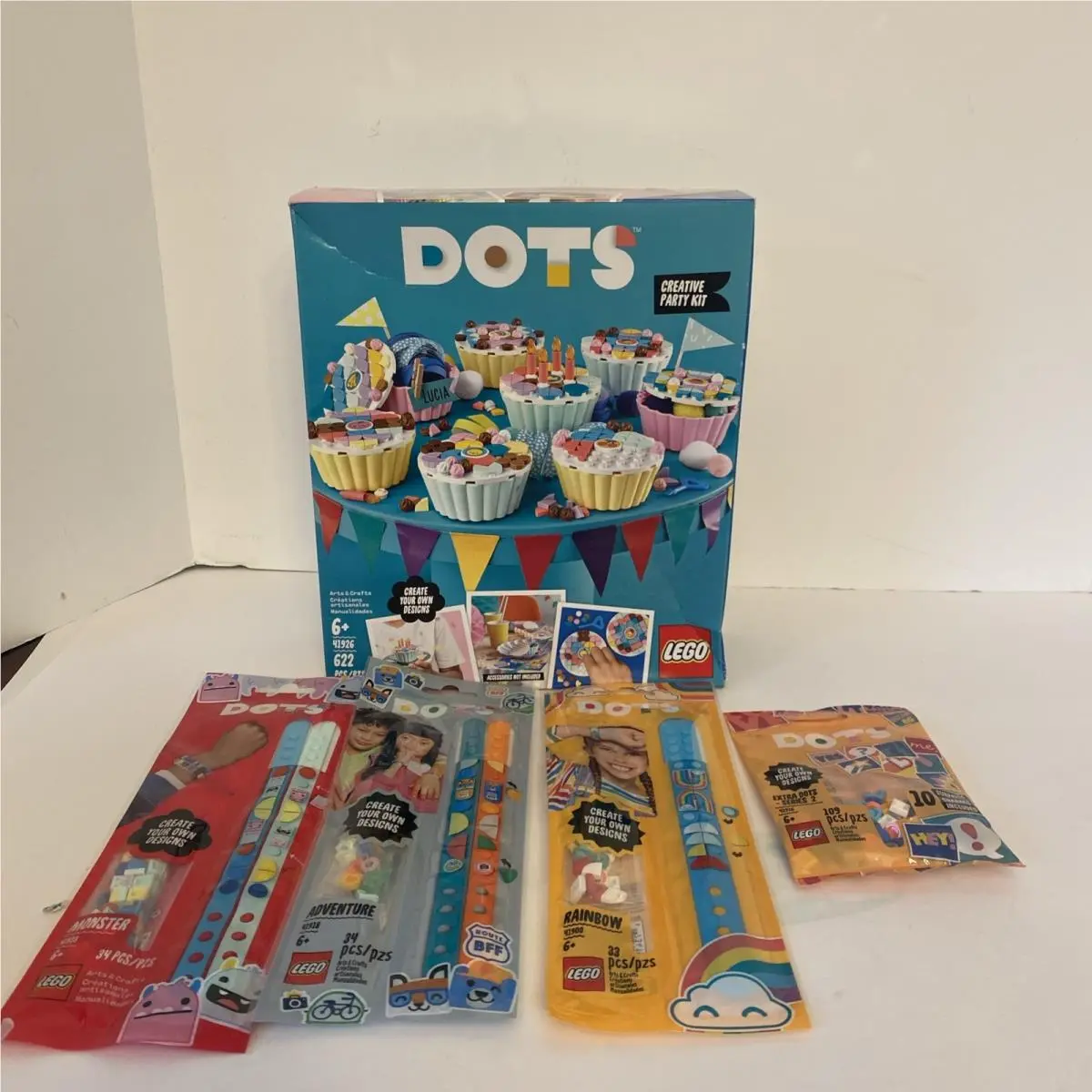Lego Dots: Creative Party Kit Set 41926 Cupcakes Arts Crafts + 4 Dots Bags