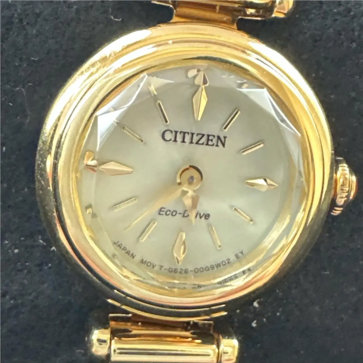 Fio Eco-drive Gold Tone Stainless Steel Mesh Ladies Watch EG7086-57P by Citizen