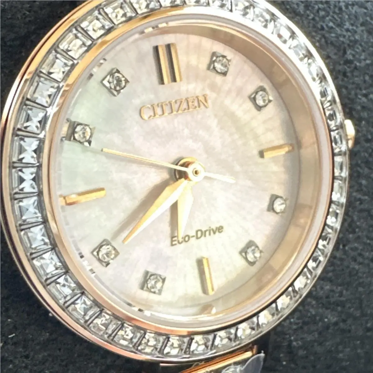 Silhouette Rose Gold Pvd Women`s Eco-drive Watch EM0863-53D by Citizen