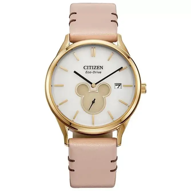 Eco-drive Mickey Shadow Unisex Gold-tone Stainless Watch BV1132-08W by Citizen