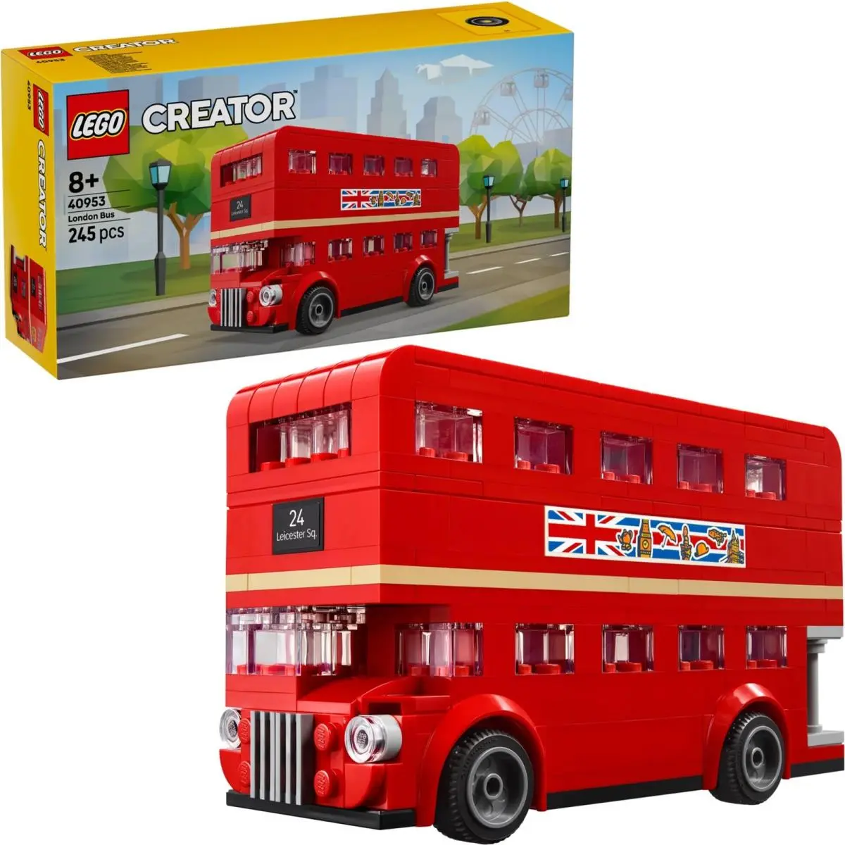 Lego Creator London Bus 245-Piece Double-decker Bus Building Set Iconic British
