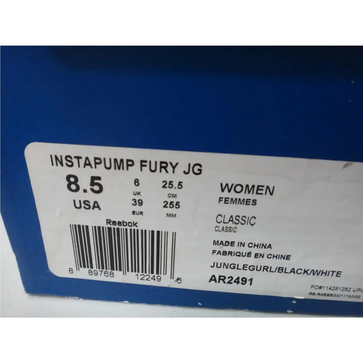 Reebok shoes - Instapump Fury - Instapump Fury - AR2491 - JungleGurl Black White 1