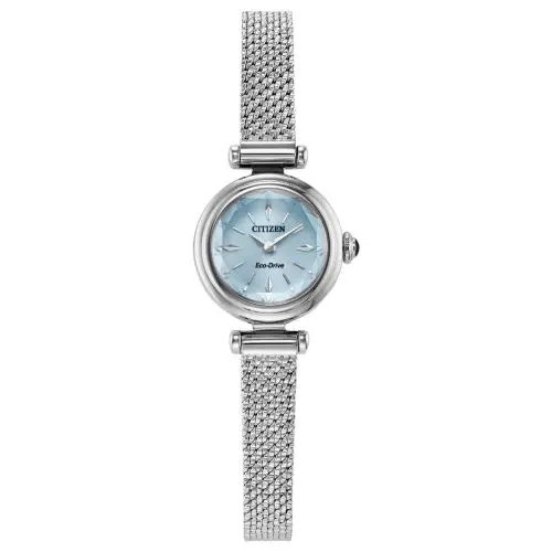Fio Eco-drive Stainless Steel Light Blue Dial Women`s Watch EG7081-51L by Citizen