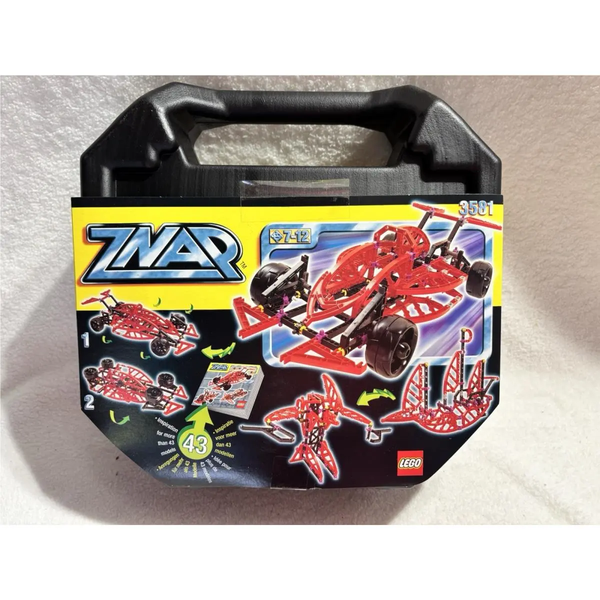 Lego Znap 3581 Black Yellow Building Set Suitcase 1998 Construction Toy