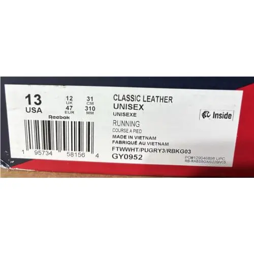 Reebok shoes - Reebok Classic - Classic - GY0592 - White (UPC: 195734581564) 13