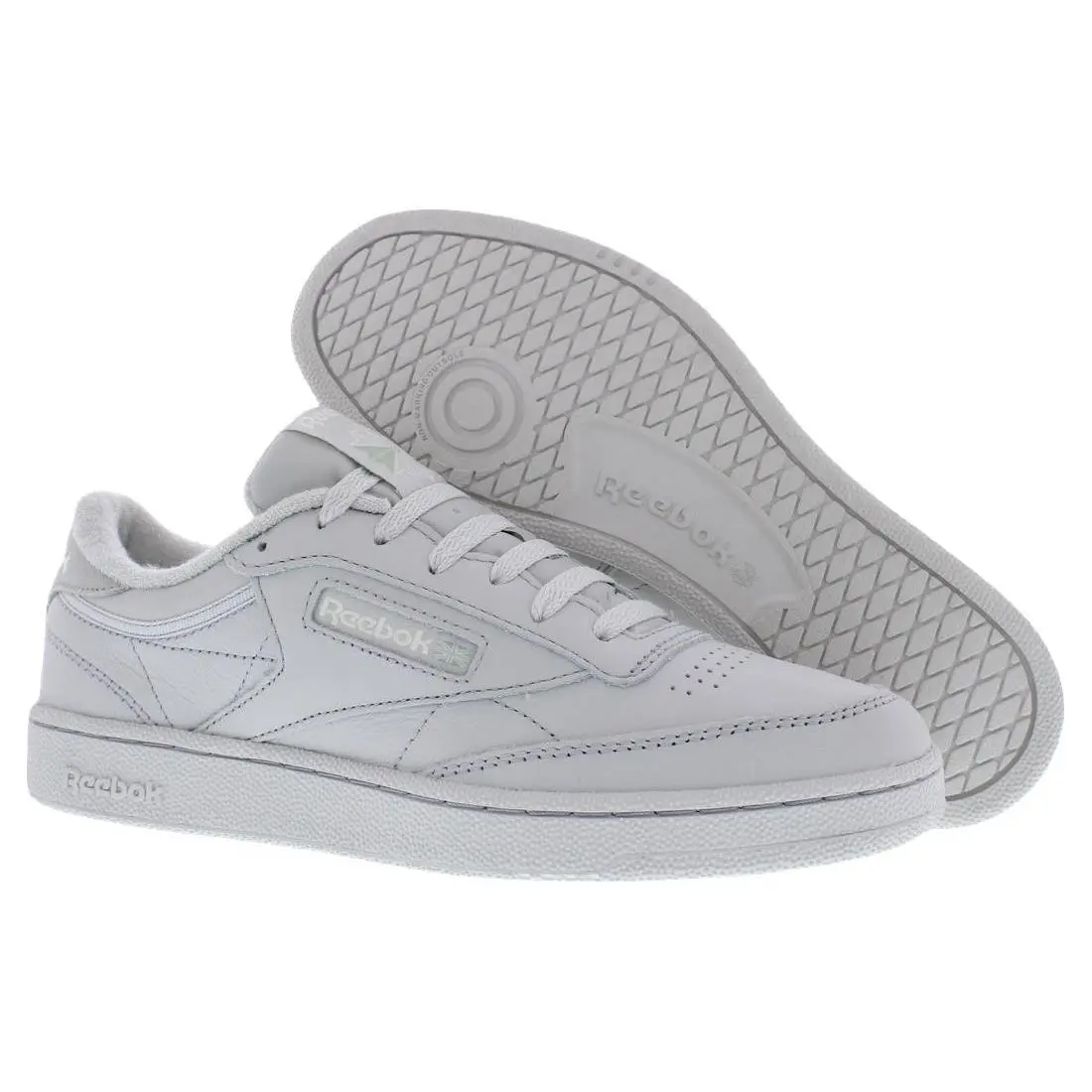 Reebok Club C 85 Leather Unisex Shoes Size 8.5 Color: Grey/grey/chalk
