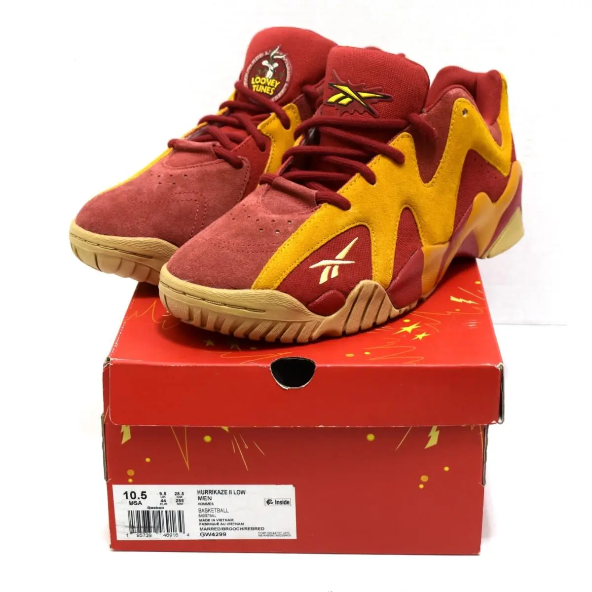 Reebok x Looney Tunes x Hurrikaze 2 Wile E. Coyote Low Sneakers gw4299 Size 10.5