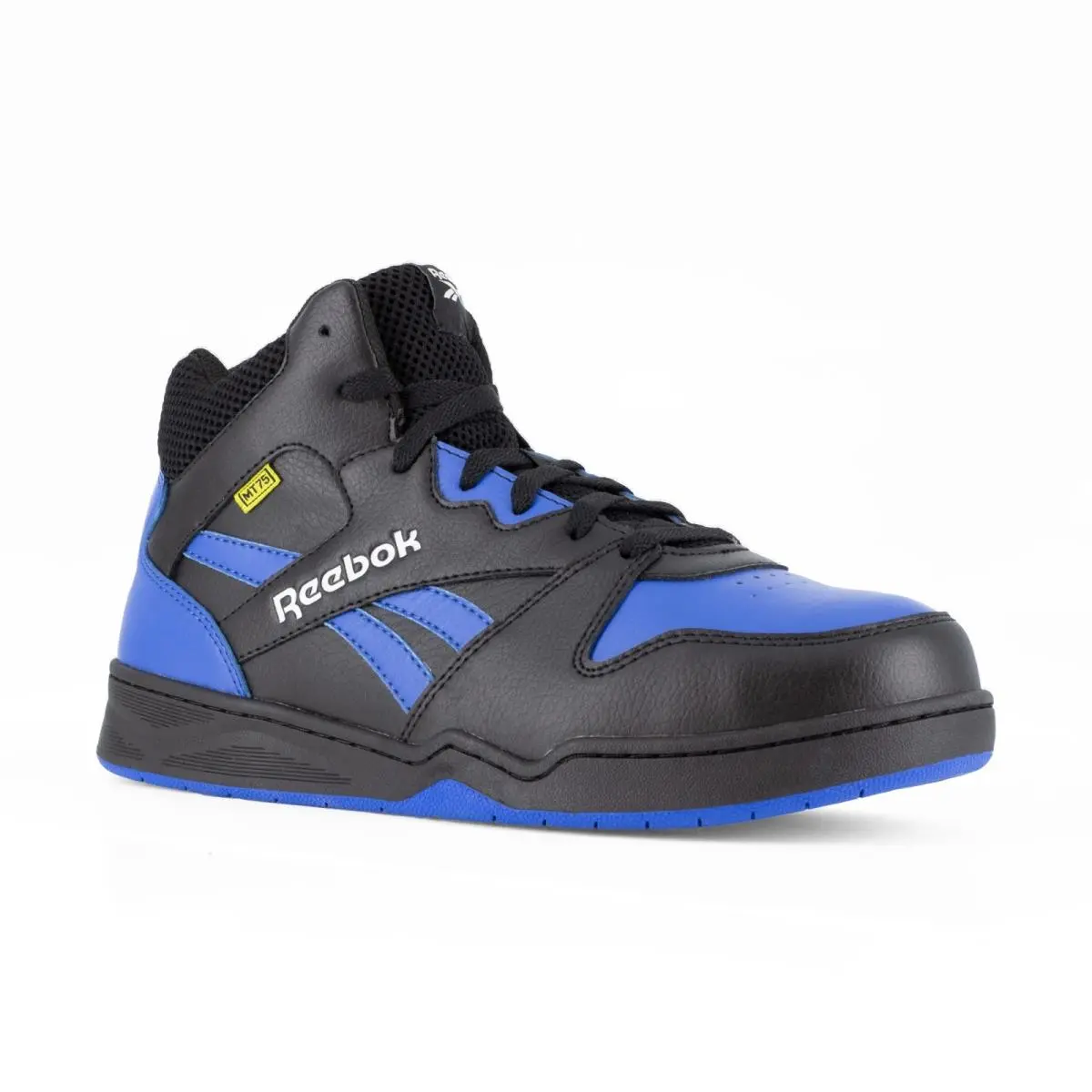 Reebok Work Men`s Bb4500 High Top Work Sneaker with Inter Black/blue - 12 Wide
