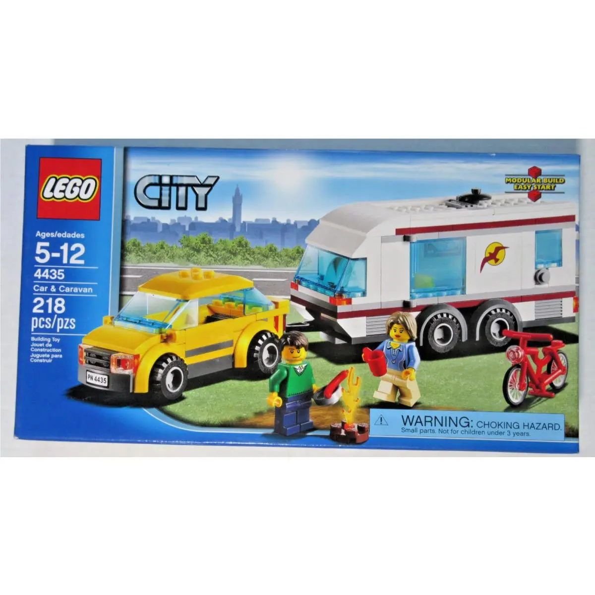Lego City 4435 Car and Caravan Retired Nisb Camper Bicycle Camp Fire