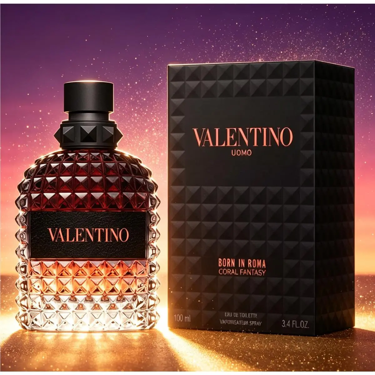 Valentino Uomo Born In Roma Coral Fantasy 100ml 3.4 fl oz Edt Cologne Spray