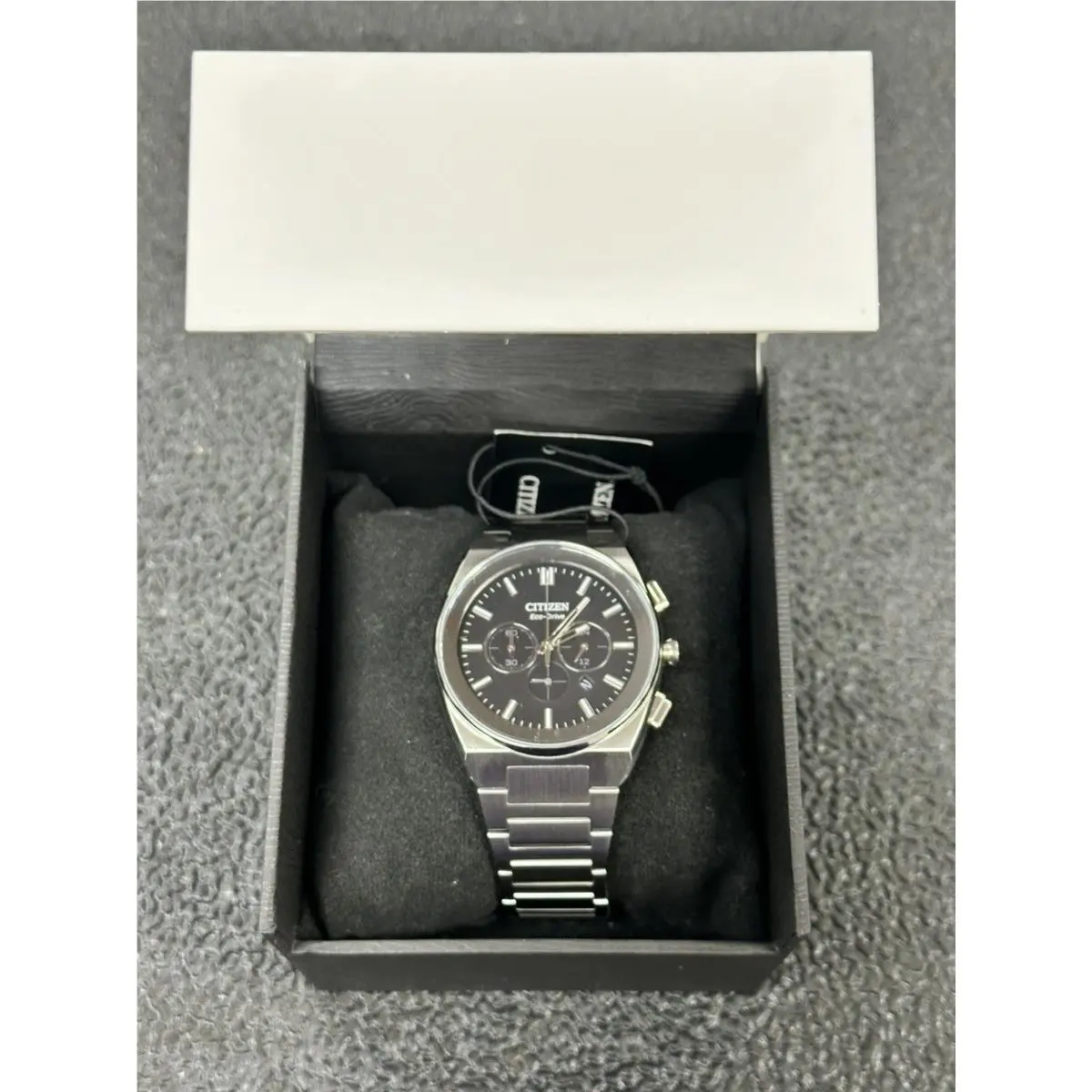Mens Watch Eco-drive CA4580-50E Chronograph Black Dial Silve PD1126451 by Citizen