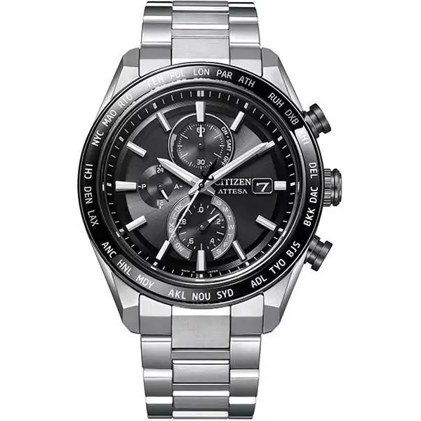 Attesa AT8295-56E Black Titanium Solar Men`s Watch by Citizen