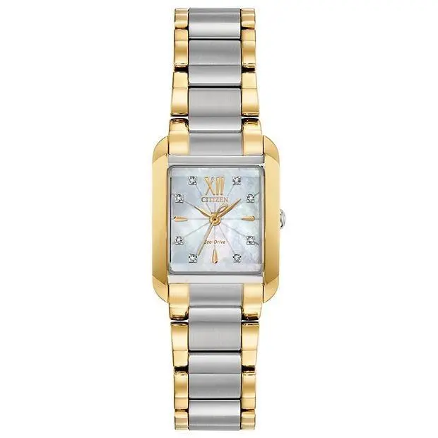 EW5554-58D Eco-drive L Bianca Diamond Accent Mop Dial Two-tone Watch by Citizen