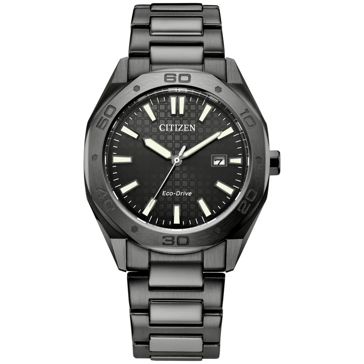 Eco-drive Gray Stainless Steel Strap Men Watch by Citizen