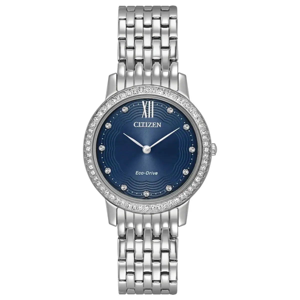 Citizen Eco-drive Silhouette Crystal EX1480-58L 29mm Stainless Steel Blue Watch - Dial: Blue