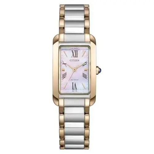 EW5624-54Y Eco-drive L Bianca Collection Mop Dial Two Tone Band Watch by Citizen