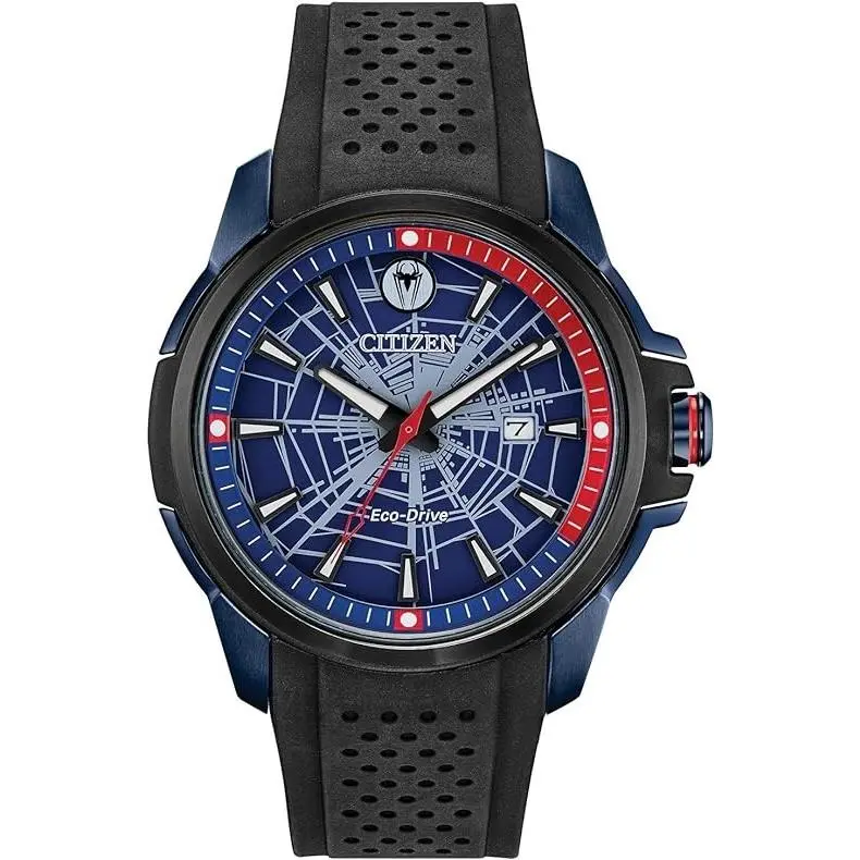 Eco-drive Marvel Men`s Watch Stainless Steel with Polyurethane Strap by Citizen