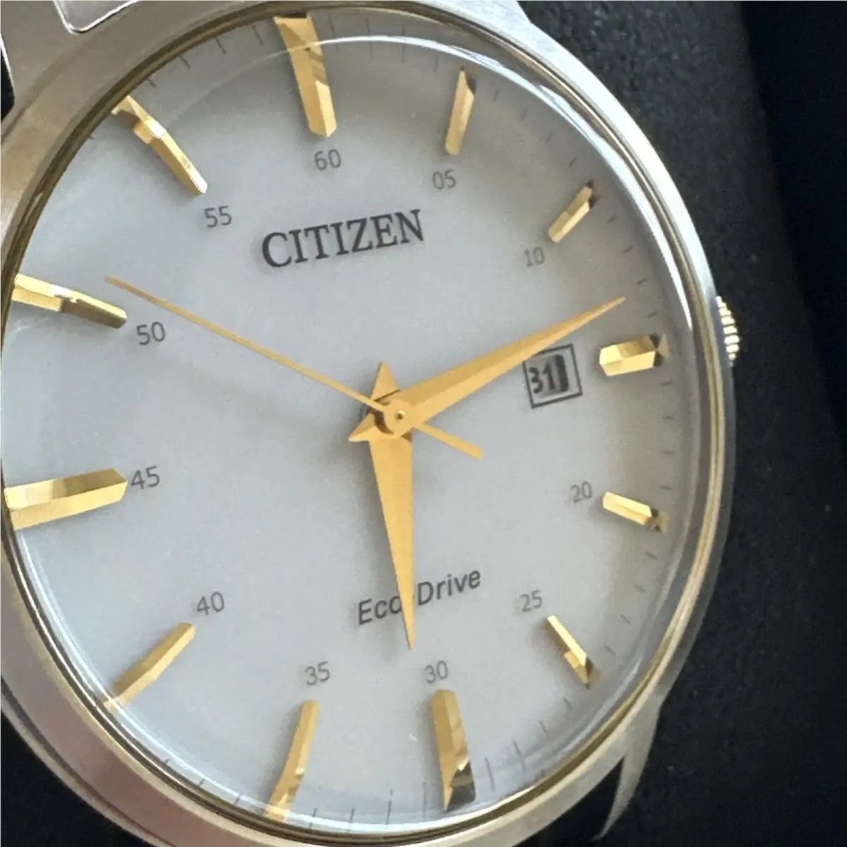 Citizen Men`s Watch BM7464-52H Eco Drive White Dial Two Tone Steel 40mm