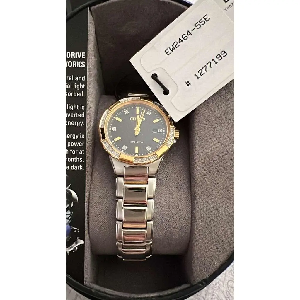 Eco-drive Women`s EW2464-55E Diamond Accent Two-tone Watch by Citizen