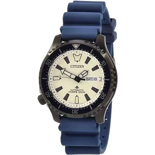 Promaster Dive Automatic White Dial and Black Polyurethane Strap Watch by Citizen