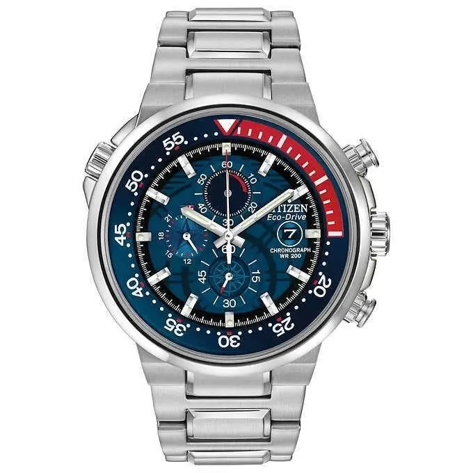CA0440-51L Endeavor Eco-drive Chronograph Silver Tone Men`s Watch by Citizen