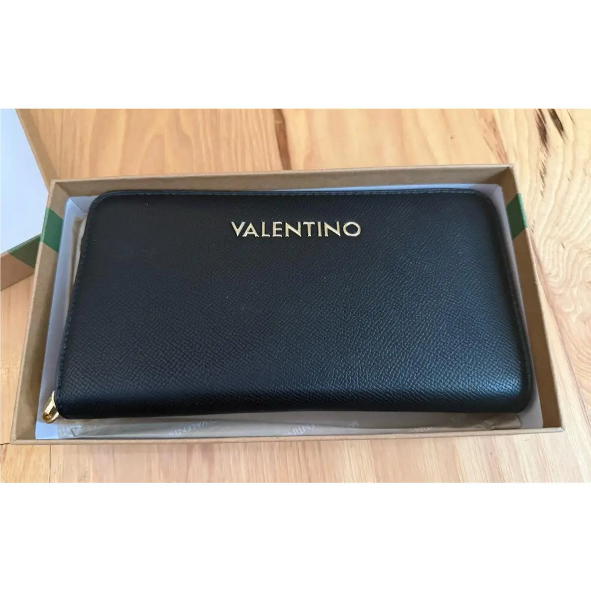 Mario  Black Polyurethane Women`s Wallet - VPS9AD155 by Valentino
