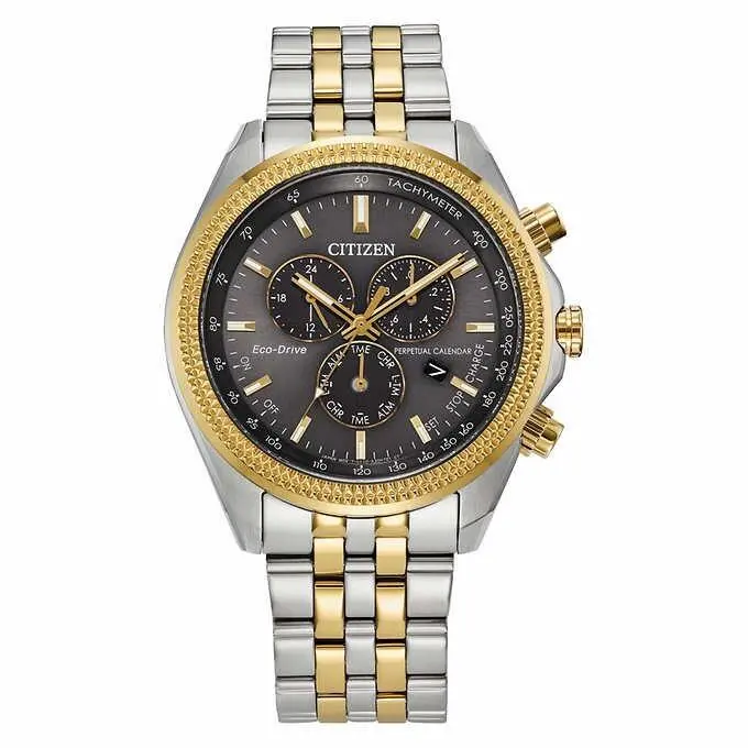Eco-drive Sport Luxury Perpetual Chronograph Stainless Watch BL5564-55H by Citizen