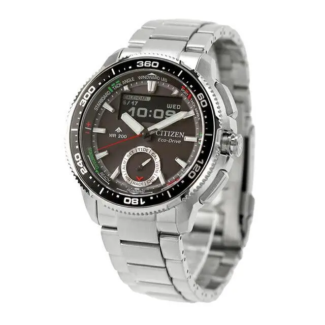 Promaster Marine Wavetracker Black Dial Tone Men`s Watch JV3001-53E by Citizen