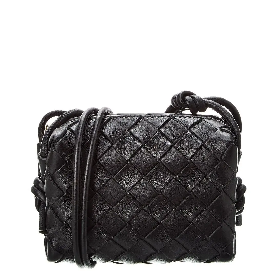 Candy Loop Leather Camera Bag Women`s Black by Bottega Veneta