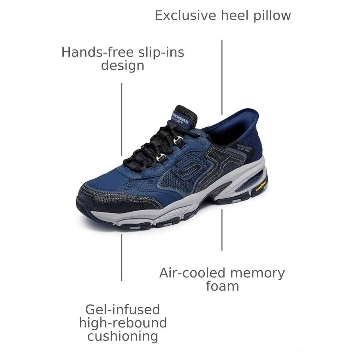 Skechers shoes - 237445 - 237445237445WTPBK - navy black 1