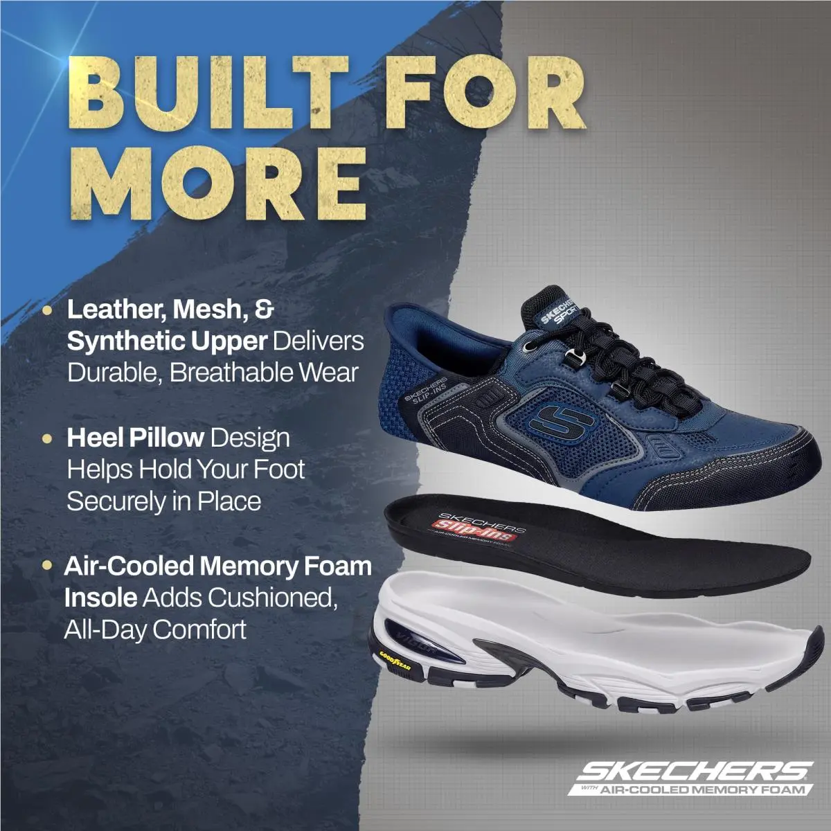 Skechers shoes - 237445 - 237445237445WTPBK - navy black 3