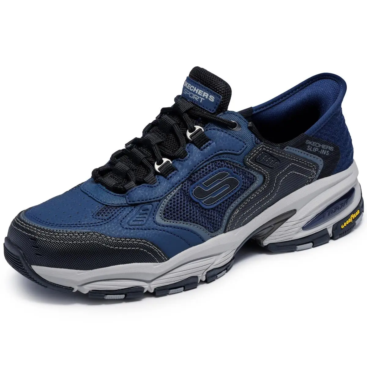 Men`s Slip-ins: Vigor 3.0 - Drafting Shoes Black/grey 10.5 Wide navy black by Skechers