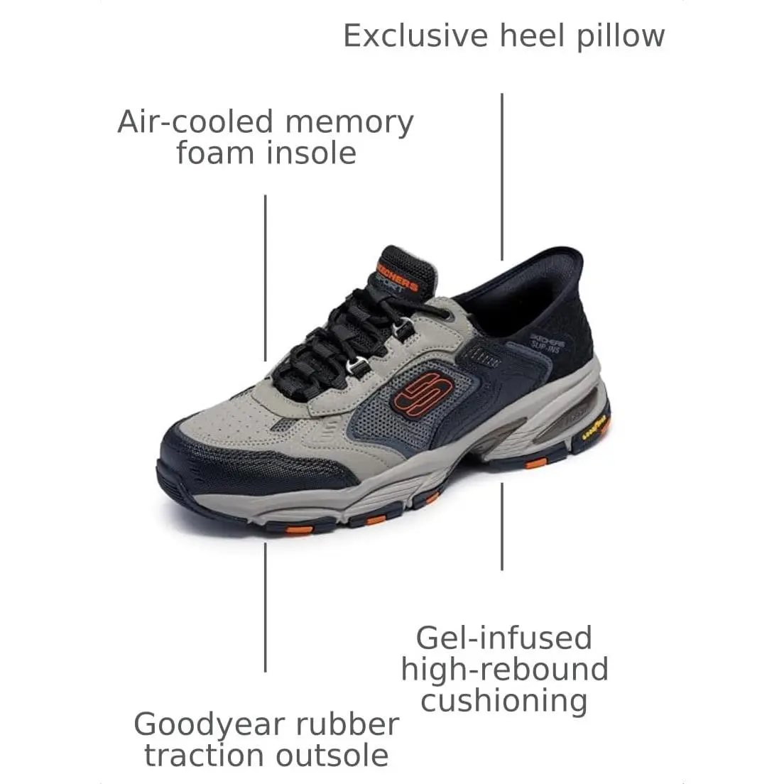 Skechers shoes - 237445 - 237445237445WTPBK - navy black 30