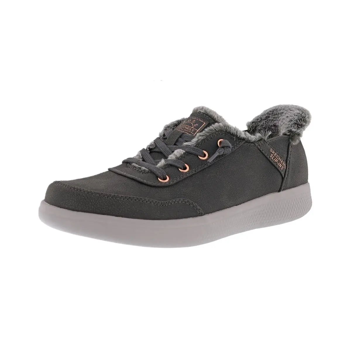 Skechers Womens Slip-ins: Bobs Skip Cute - B Snug Walking Shoes Grey