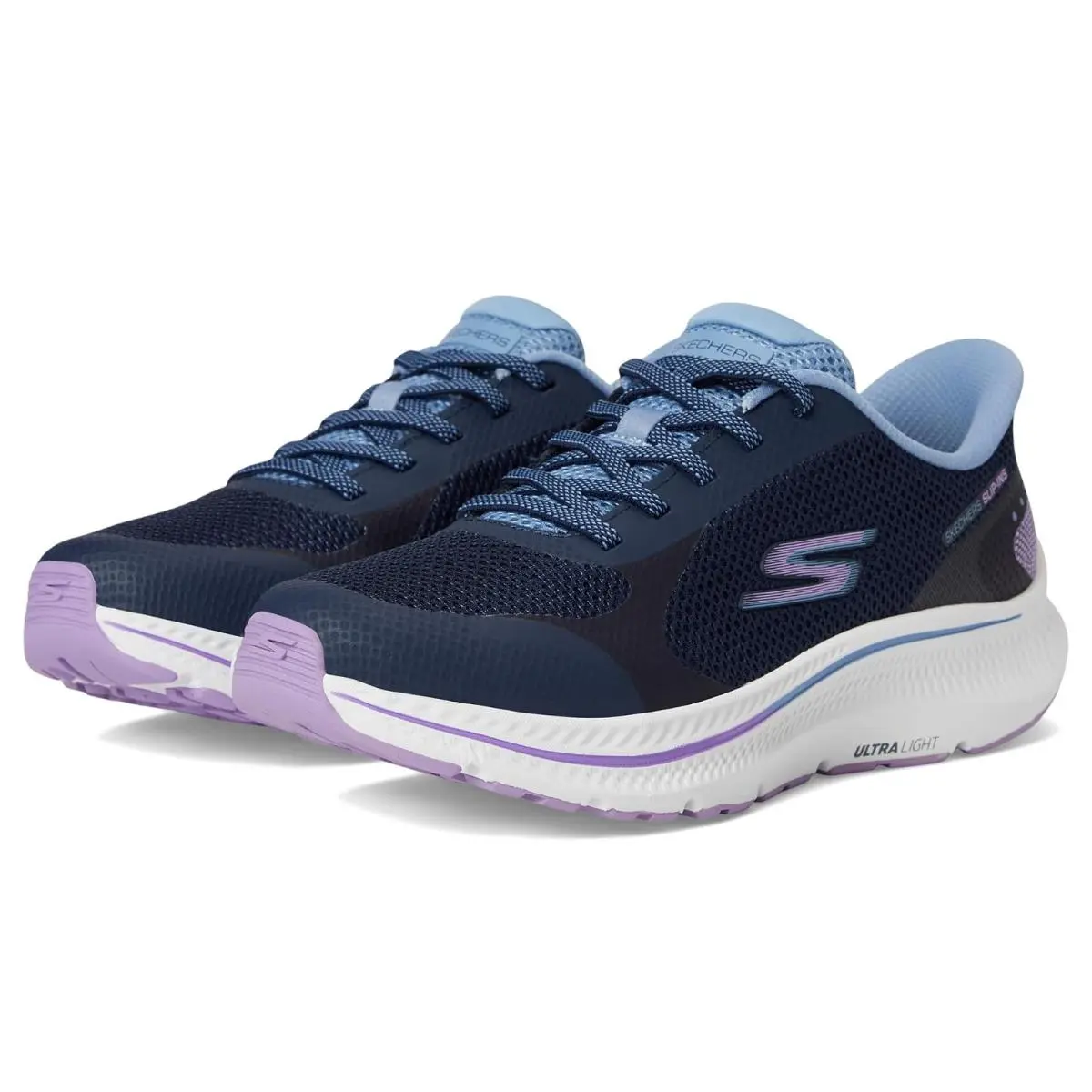 Woman`s Shoes  Go Run Consistent 2.0 Captiva Hands Free Slip-ins Navy/Lavender by Skechers