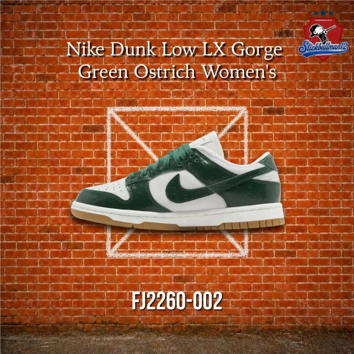 Dunk Low LX Gorge Green Ostrich Women`s FJ2260-002 by Nike