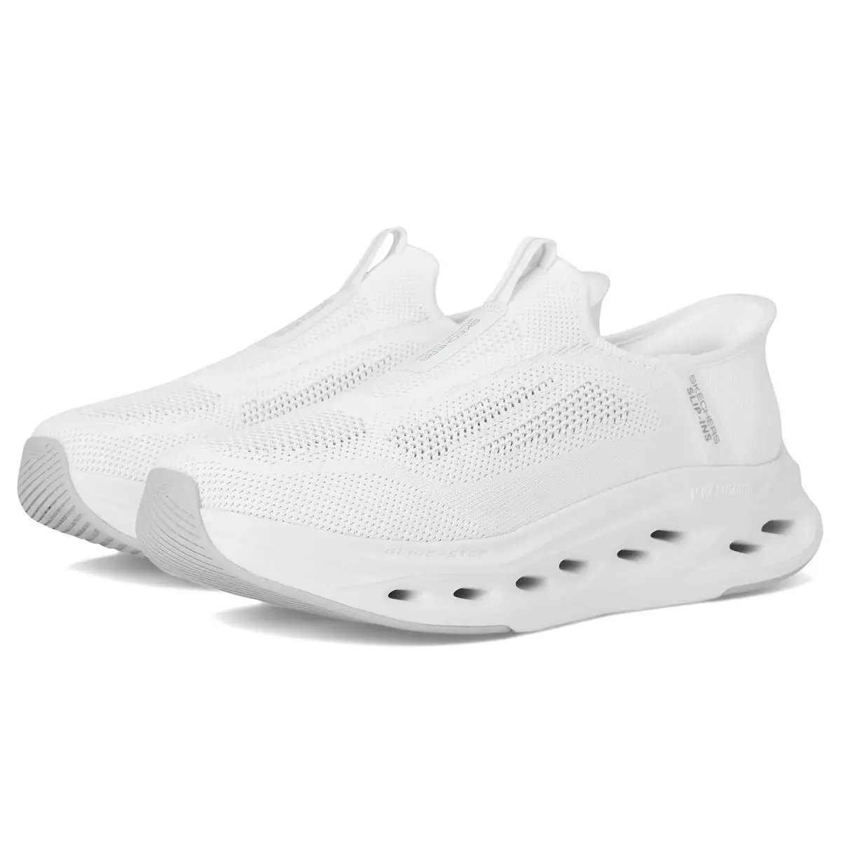 Man`s Shoes  Hands Free Slip-ins Max Cushioning Glide-step Sneaker White by Skechers