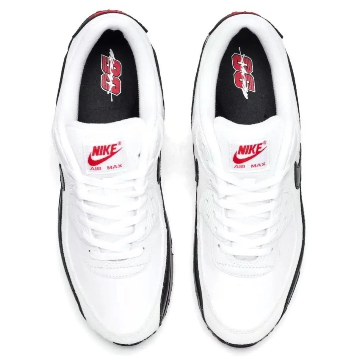 Nike shoes - Nike Air Max 90 - Air Max - White, Maufacturer: White/Black/University Red 10