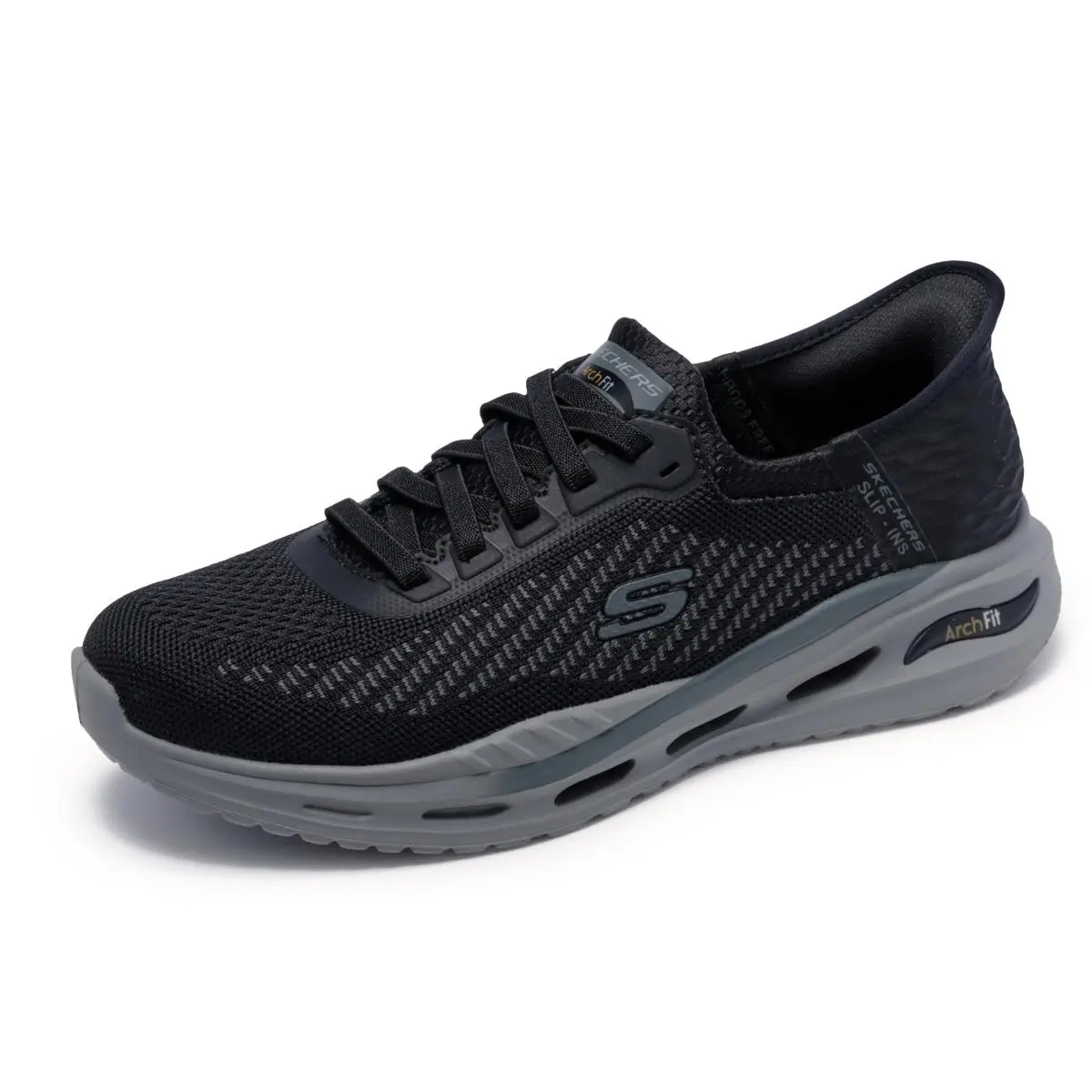 Arch Fit Orvan - Drex  Hands Free Slip-ins® Grey/black 9.5 Medium by Skechers