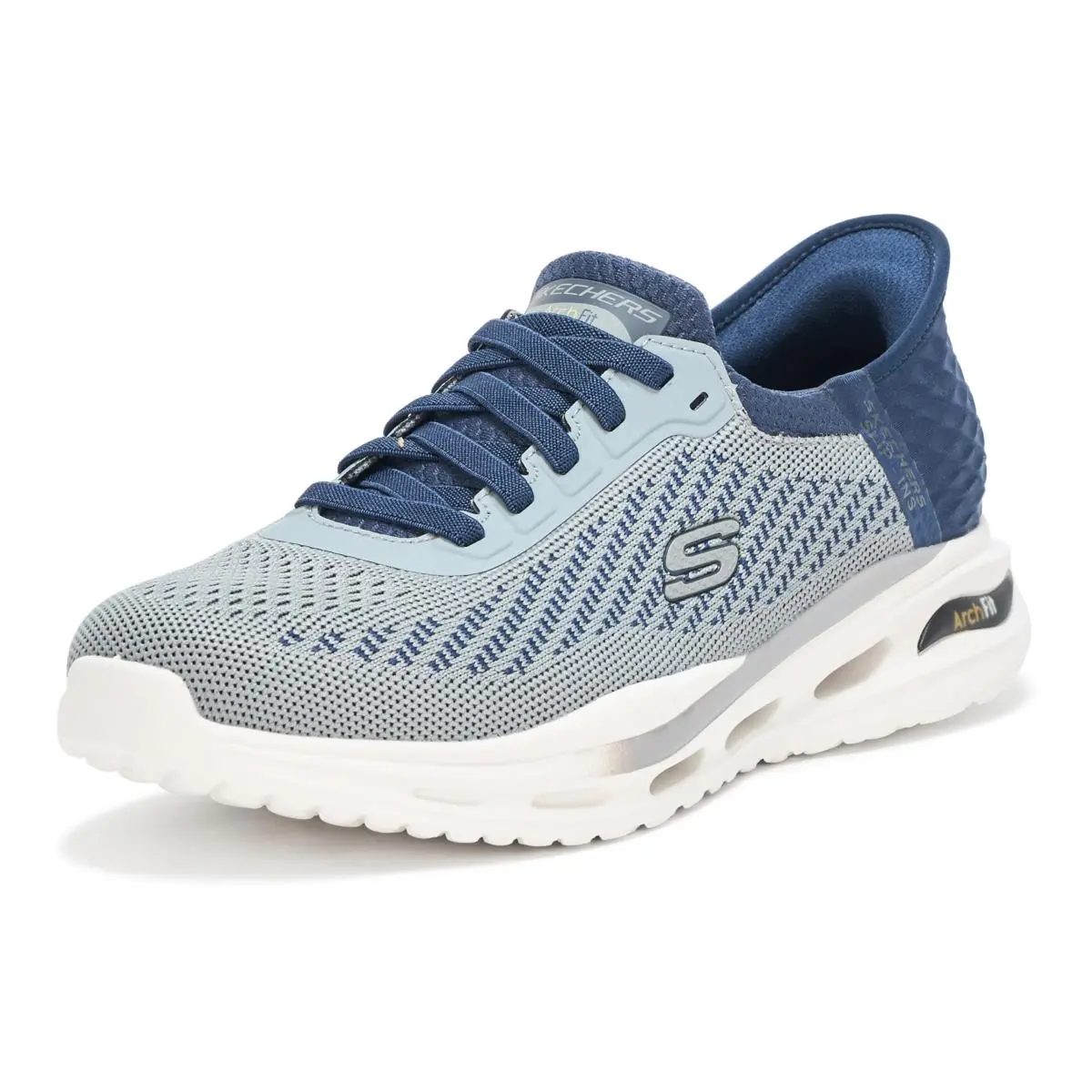 Arch Fit Orvan - Drex  Hands Free Slip-ins® Grey/black 9.5 Medium grey navy by Skechers