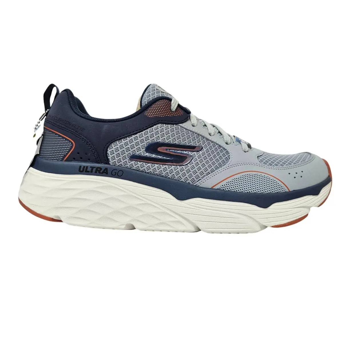 Max Cushioning Elite Rivalry Mens Running Shoes Gray / Navy 220062/GYNV Gray / Navy by Skechers