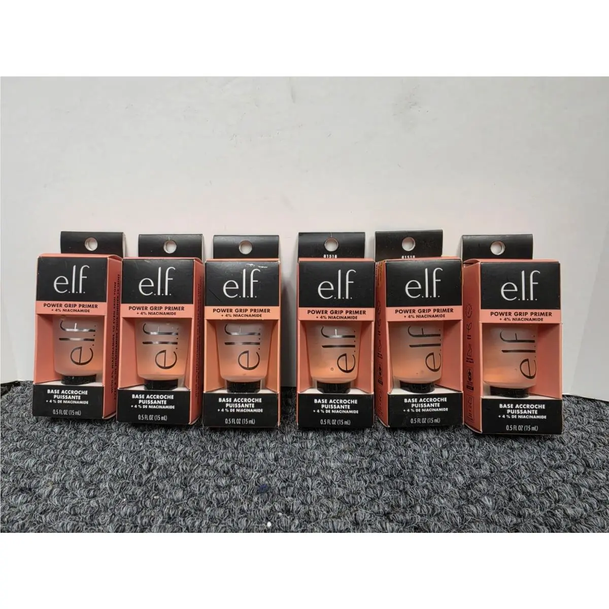 6 X E.l.f. Power Grip Primer 4% Niacinamide 0.5 fl oz