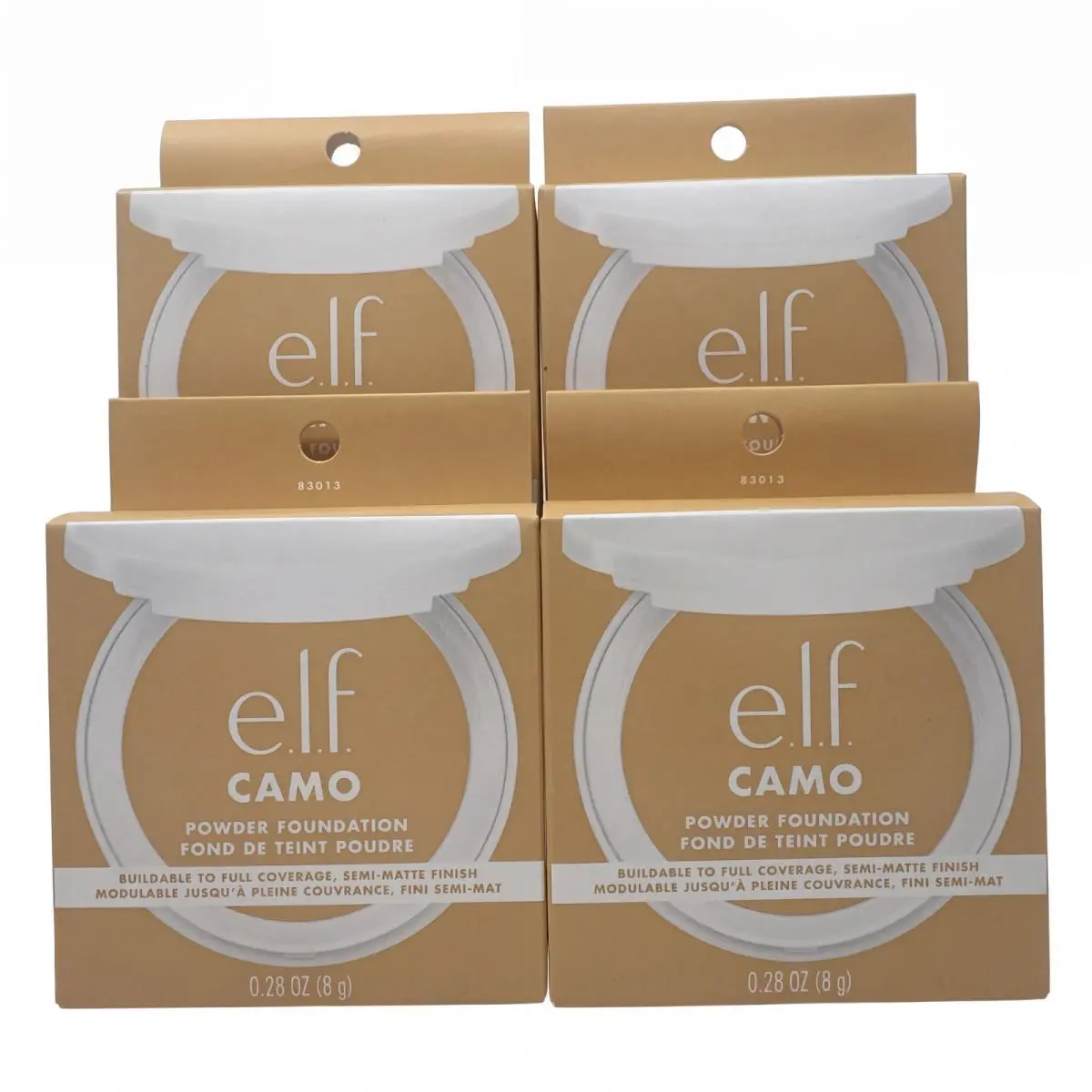 4 Pack E.l.f. Camo Powder Foundation Makeup - Light 240 W - 0.28 Oz. Elf